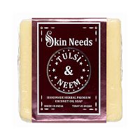 Мыло с Базиликом, Нимом и кокосовым маслом (Soap Tulsi Neem with coconut oil) 100 г, Skeen Needs